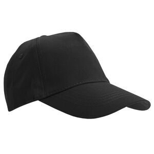 SOLS Unisex Buzz 5 Panel Baseball Cap / Black